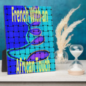 Abstrakte Lila Form des Blue African Woven Fotoplatte (Seite)