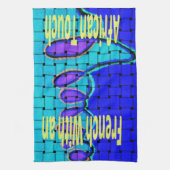 Abstrakte Lila Form des Blue African Woven Geschirrtuch (Vertikal)