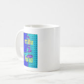Abstrakte Lila Form des Blue African Woven Kaffeetasse (Vorderseite Links)