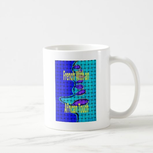 Abstrakte Lila Form des Blue African Woven Kaffeetasse (Rechts)