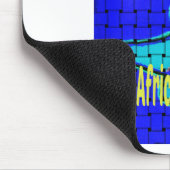 Abstrakte Lila Form des Blue African Woven Mousepad (Ecke)