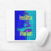 Abstrakte Lila Form des Blue African Woven Mousepad (Mit Mouse)