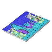 Abstrakte Lila Form des Blue African Woven Notizblock (Rotiert)