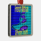 Abstrakte Lila Form des Blue African Woven Ornament Aus Metall (Rechts)