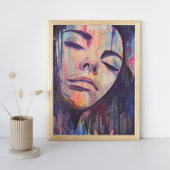 Abstrakte Lila Frauenkristlerin Kunstdruckerei Poster