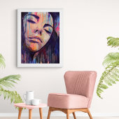 Abstrakte Lila Frauenkristlerin Kunstdruckerei Poster