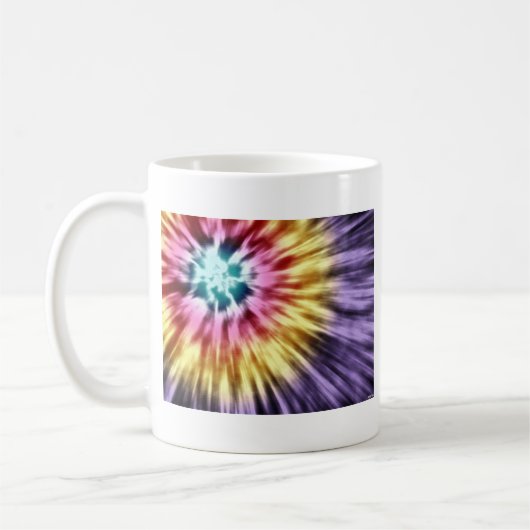 Abstrakte Lila Gefärbte Krawatte Kaffeetasse (Links)