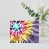 Abstrakte Lila Gefärbte Krawatte Postkarte (Stehend Vorderseite)