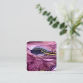 Abstrakte Lila Goldschmiedekunst Quadratische Visitenkarte (Stehend Vorderseite)