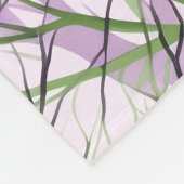 Abstrakte lila Grünbäume Fleecedecke (Ecke)