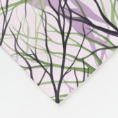 Abstrakte lila Grünbäume Fleecedecke (Ecke)