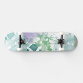 Abstrakte Lila grüne Farbe Skateboard (Horizontal)