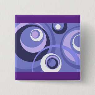Abstrakte lila Kreise im geometrischen Stil der Mi Button