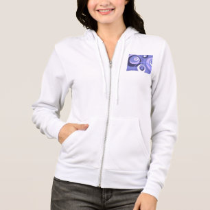 Abstrakte lila Kreise im geometrischen Stil der Mi Hoodie