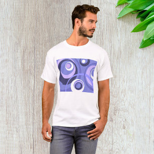Abstrakte lila Kreise im geometrischen Stil der Mi T-Shirt