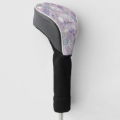 Abstrakte Lila Kreise mit Farbstreifen Golf Headcover (angewinkelt)