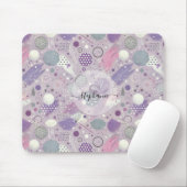 Abstrakte Lila Kreise mit Farbstreifen Mousepad (Mit Mouse)