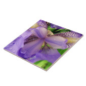 abstrakte lila Lilien-Blumen-Keramikfliese Fliese (Seite)