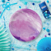 Abstrakte Lila Marmorplatte Pappteller (Party)