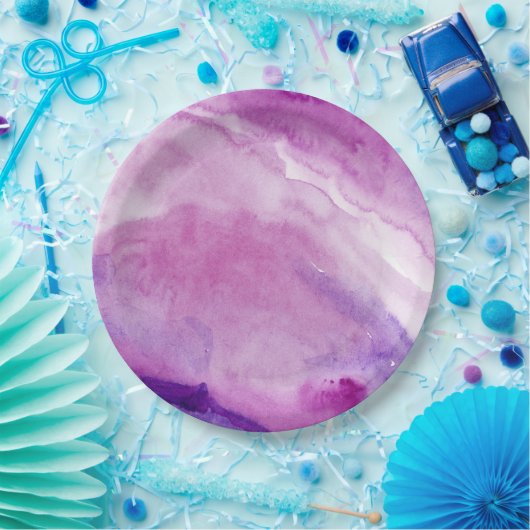 Abstrakte Lila Marmorplatte Pappteller (Party)