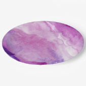 Abstrakte Lila Marmorplatte Pappteller (Schrägansicht)