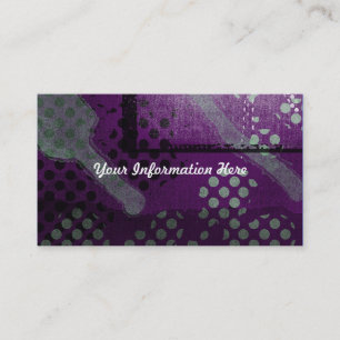 Abstrakte Lila Metallic Grunge Business Cards Visitenkarte