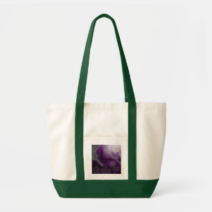 Abstrakte lila metallische Grunge-Tasche Tragetasche