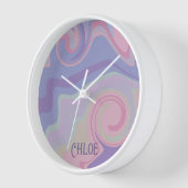 Abstrakte Lila moderne Personalisierte Inspiritivi Uhr (Winkel)
