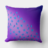 Abstrakte Lila Mondbalken und Schmetterlinge Kissen (Vorderseite)