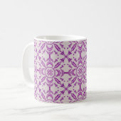 Abstrakte Lila Orchid Blume Design Muster Art Kaffeetasse (Vorderseite Links)