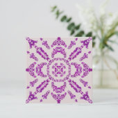 Abstrakte Lila Orchid Blume Design Muster Art Karte (Stehend Vorderseite)