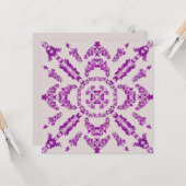 Abstrakte Lila Orchid Blume Design Muster Art Karte (Vorderseite/Rückseite Beispiel)