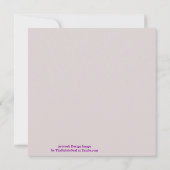 Abstrakte Lila Orchid Blume Design Muster Art Karte (Rückseite)