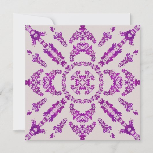 Abstrakte Lila Orchid Blume Design Muster Art Karte (Vorderseite)