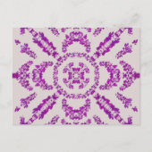 Abstrakte Lila Orchid Blume Design Muster Art Postkarte (Vorderseite)