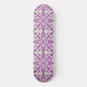 Abstrakte Lila Orchid Blume Design Muster Art Skateboard (Vorderseite)