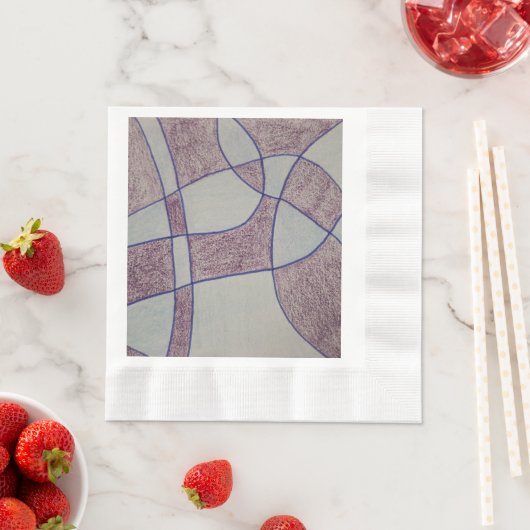 Abstrakte lila Papiertischdecke Serviette (Beispiel)