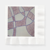 Abstrakte lila Papiertischdecke Serviette (Vorderseite)