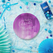 Abstrakte lila Papiertüte Pappteller (Party)