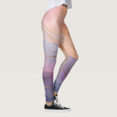 Abstrakte Lila PfirsichLeggings Leggings (Rechts)