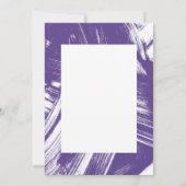 Abstrakte Lila Pinselstriche Foto Abschluss Dankeskarte (Rückseite)