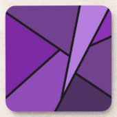 Abstrakte lila Polygone Untersetzer (Vorderseite)