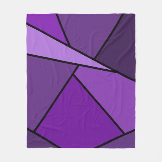 Abstrakte Lila Polygonen Fleecedecke (Vorderseite)