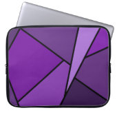 Abstrakte Lila Polygonen Laptopschutzhülle (Vorderseite)