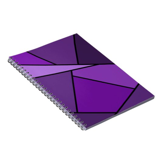 Abstrakte Lila Polygonen Notizblock (Rechte Seite)
