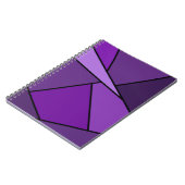 Abstrakte Lila Polygonen Notizblock (Linke Seite)