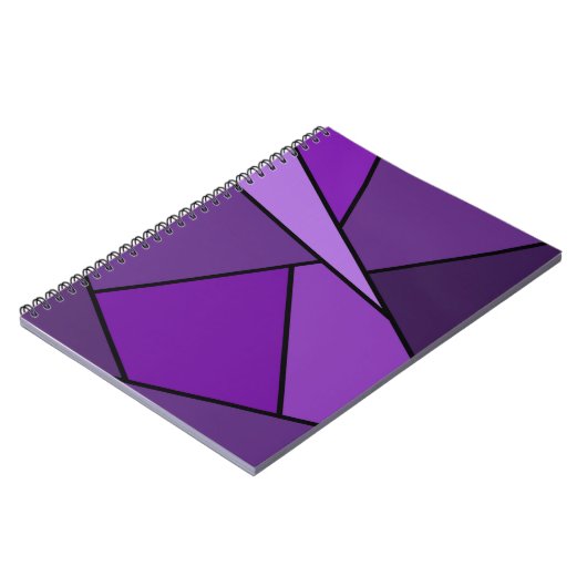 Abstrakte Lila Polygonen Notizblock (Linke Seite)