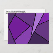 Abstrakte Lila Polygonen Postkarte (Vorne/Hinten)
