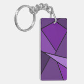 Abstrakte Lila Polygonen Schlüsselanhänger (Vorderseite links)