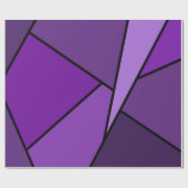 Abstrakte Lila Polygons-Geschenkpackung Geschenkpapier (Flach)
